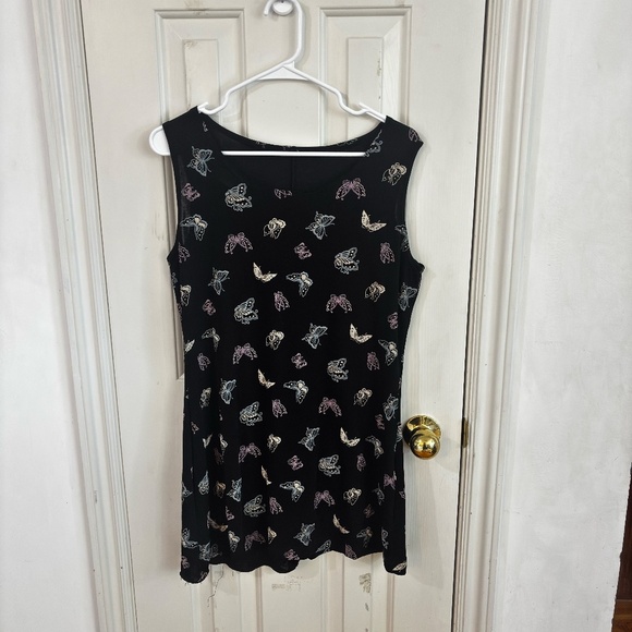 Vintage y2k butterfly dress 90s stretch large / xl - Picture 2 of 3